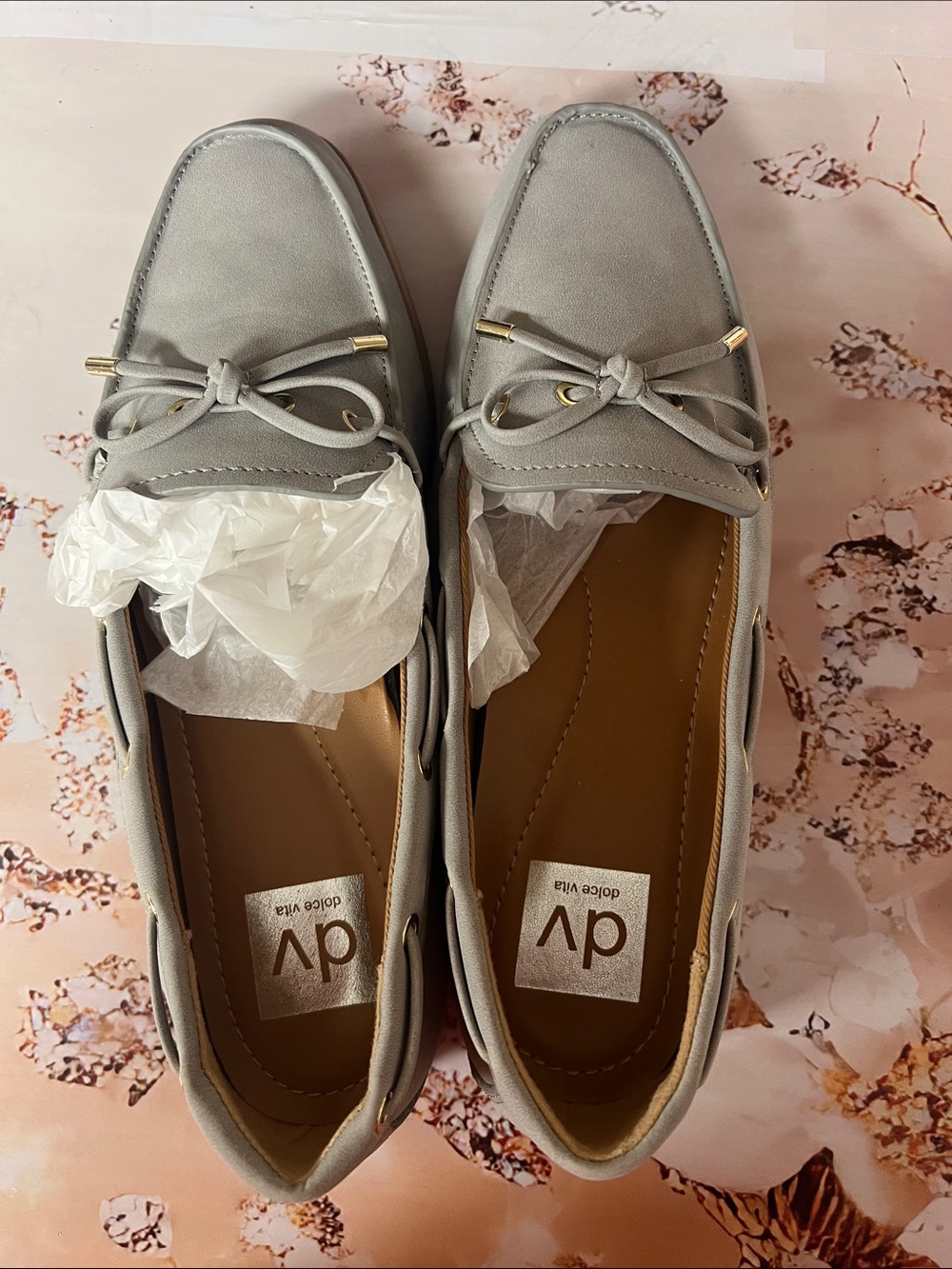 DV by Dolce Vita Light Gray Bow Loafers